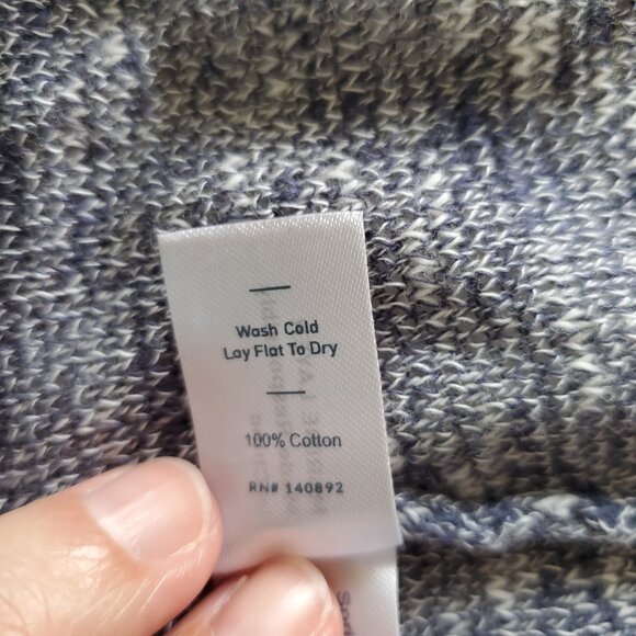 Marine Layer Nantucket Open Front Cardigan Medium Burnout Blue and White - Picture 14 of 16